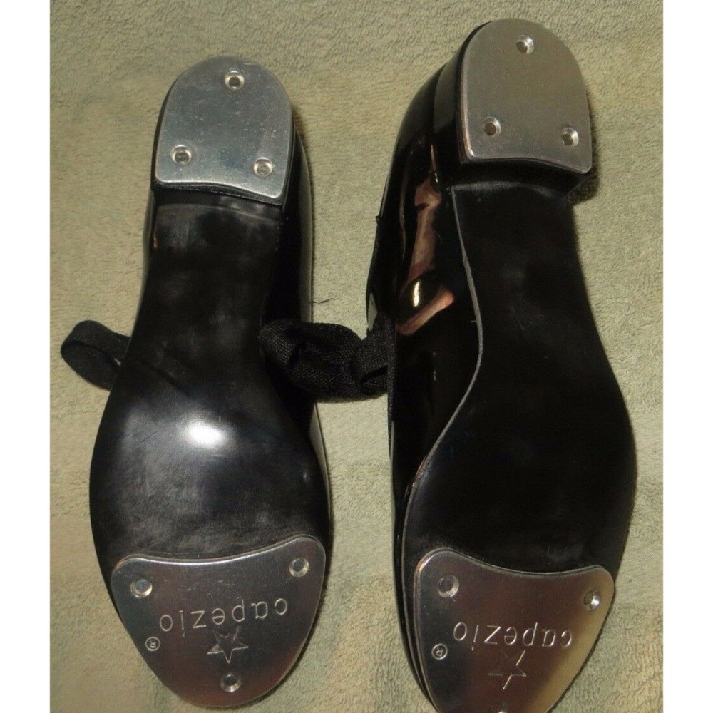 Capezio 625 Pat Jr. Tyette Black Patent Tap Shoe - Picture 2 of 3